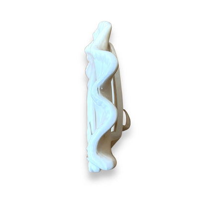 Italian Ceramic Picture Frame by RM Dorosa - White with Gold Accents