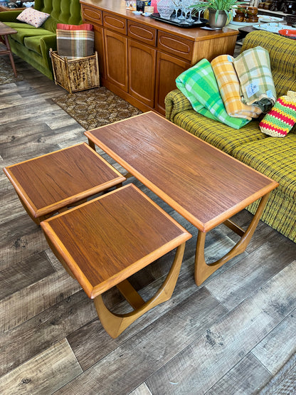 Kalmar Teak Nest of Three Coffee Tables