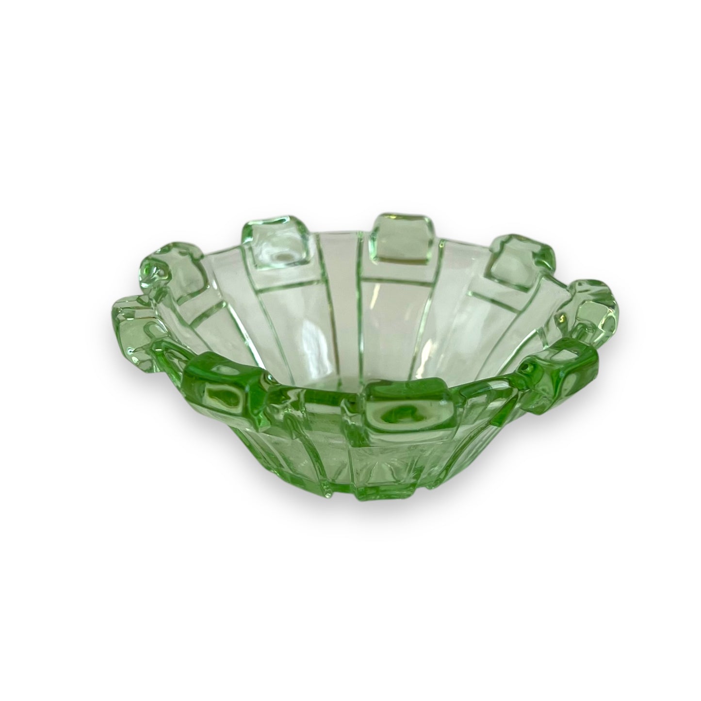Green Glass trinket Bowl