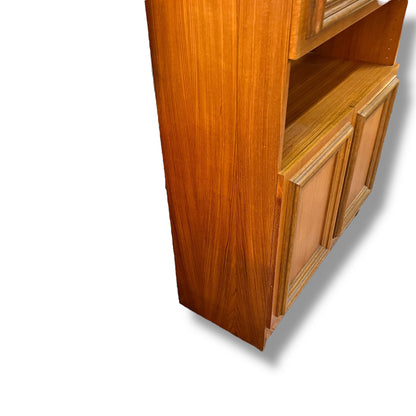 Macrob Pull-Down Bar Cabinet – Mid-Century Teak Drinks & Display Unit