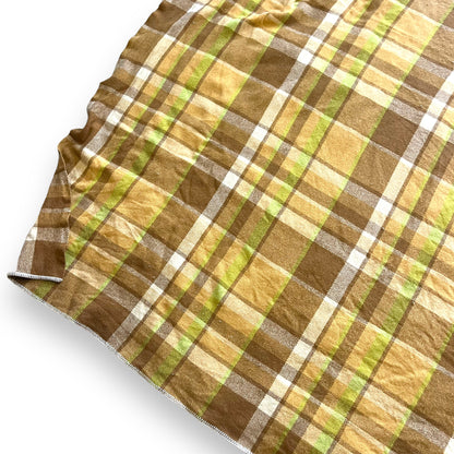 Brown Caramel and Green Wool Blanket