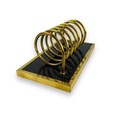 Gold & Black Metal Napkin Spiral Holder