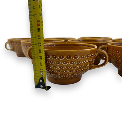 Pagnossin Earthenware Italy Brown Bowl Set of 8