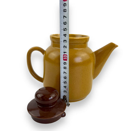 Caramel Coloured Teapot with brown lid - Made in Japan