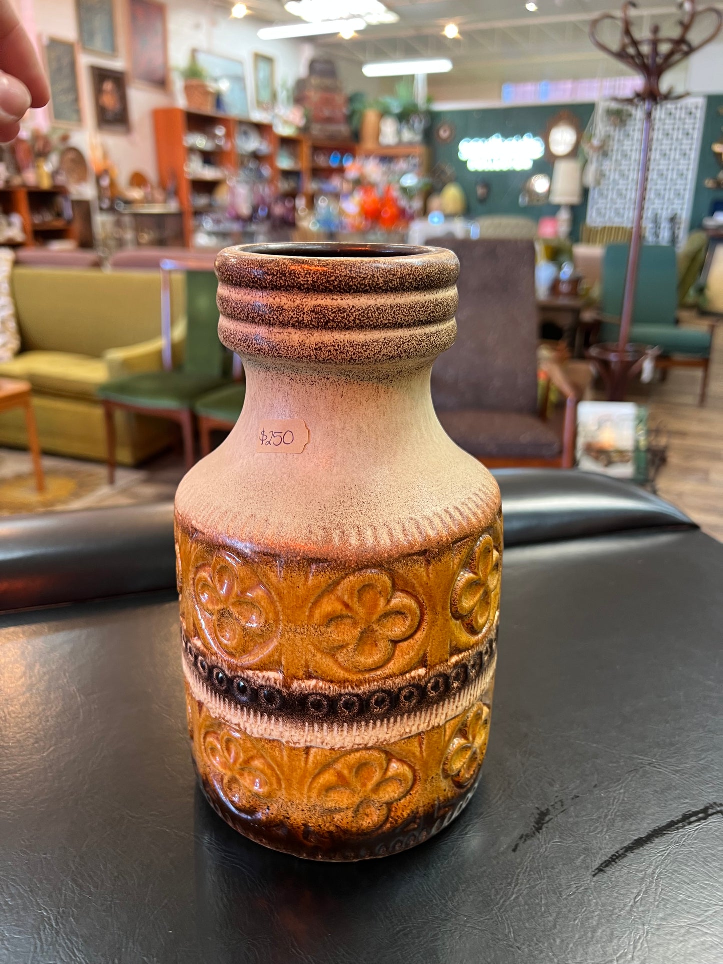 West German vase with handle 489-23