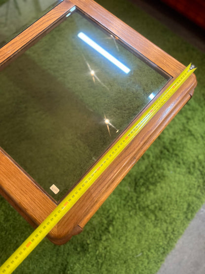 Smoked Glass & Timber Coffee Table
