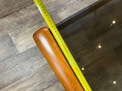 Tessa T21 Coffee Table | Mid Century Smoked Glass & Timber Coffee Table