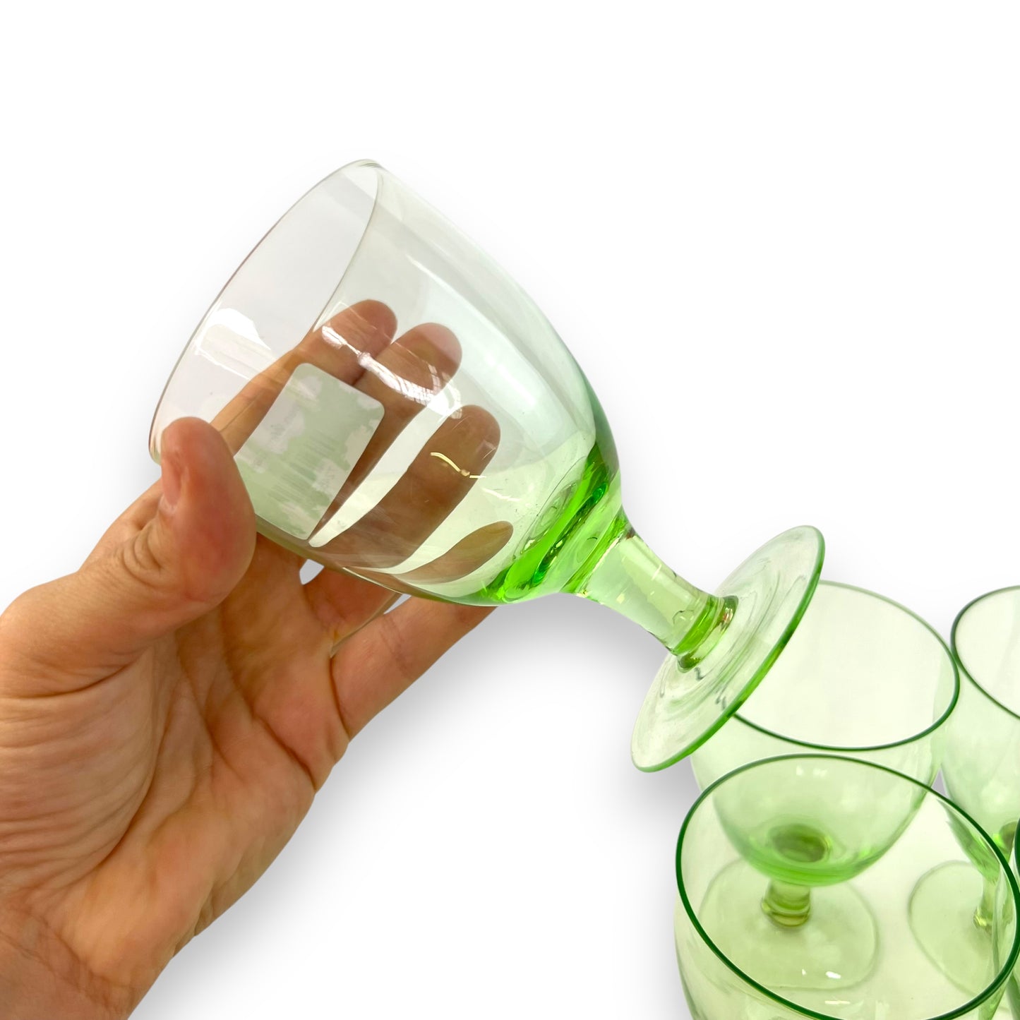Green Wine Glass Set of 6