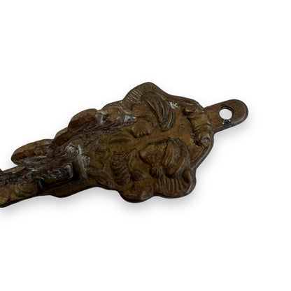Brass wall hook for bell or keys