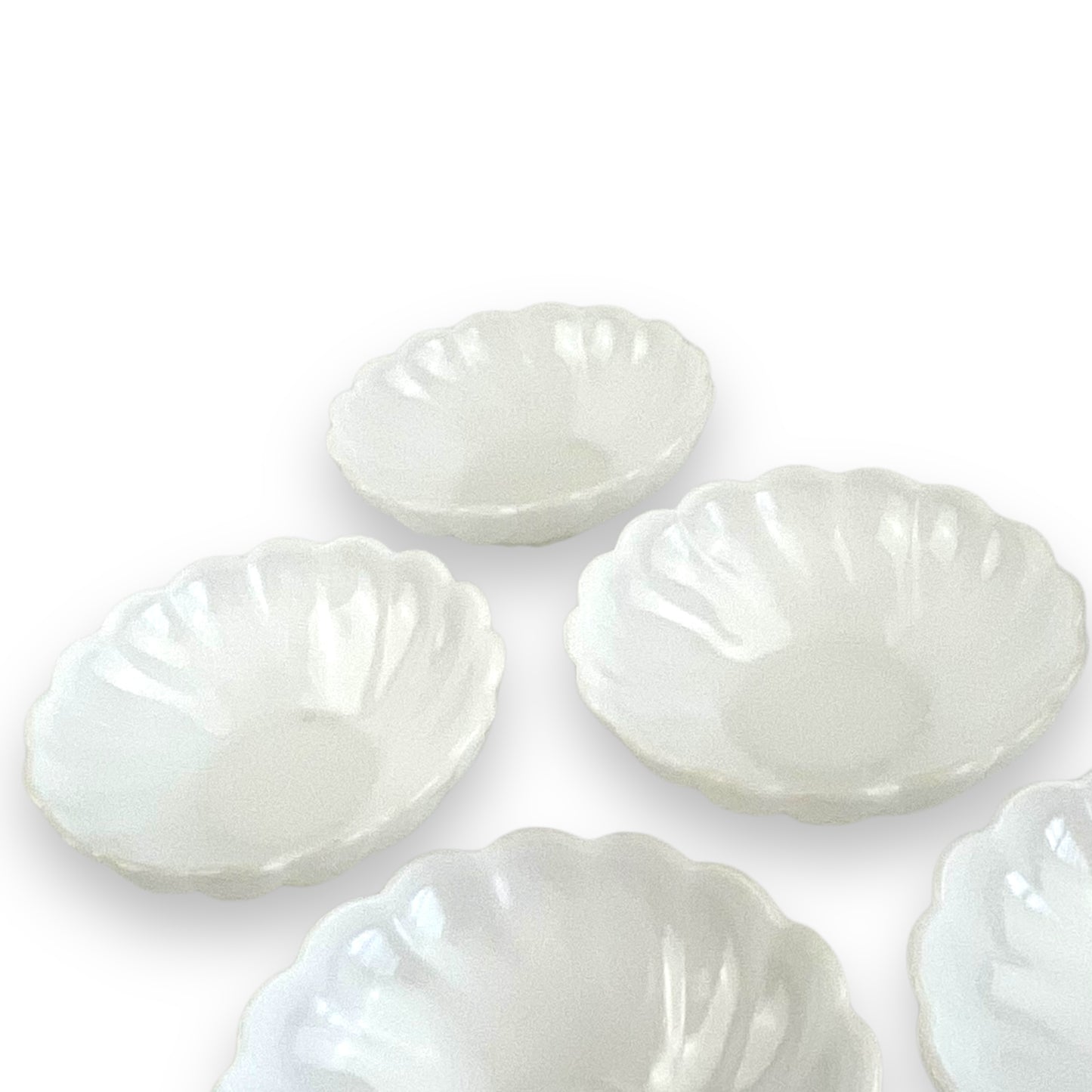 Set of 6 Vintage Milk Glass Bowls