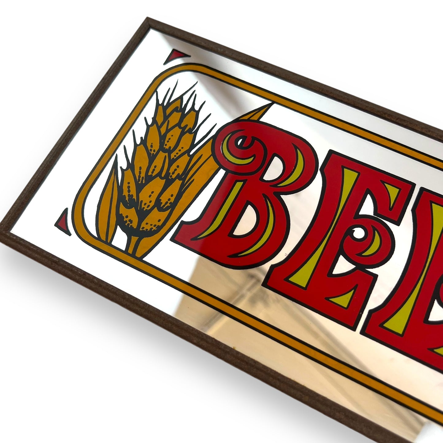 Beer 5cents Glass Mirror Framed Bar Sign
