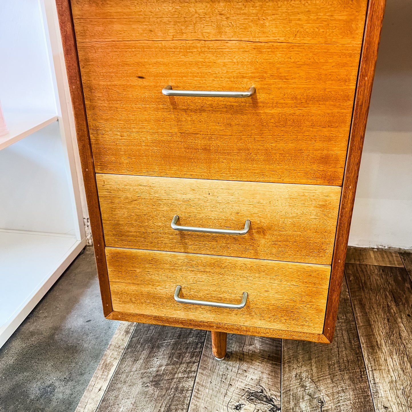 Mid-Century Desk with Three Drawers