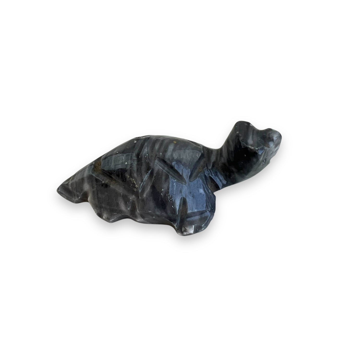 Black stone carved turtle ornament