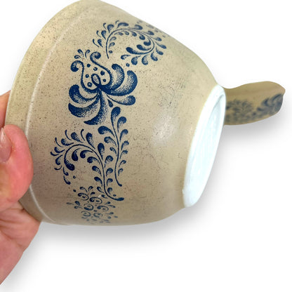 Pyrex Blue Homestead 3-Piece Mixing Bowl Set – Country Farmhouse Blue & Beige