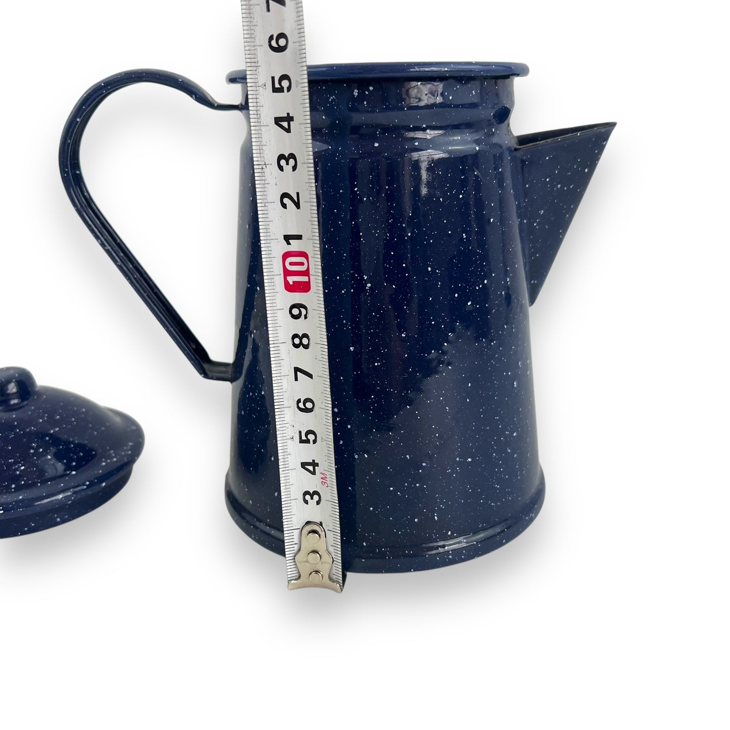 Blue Speckled Enamel Coffee Pot