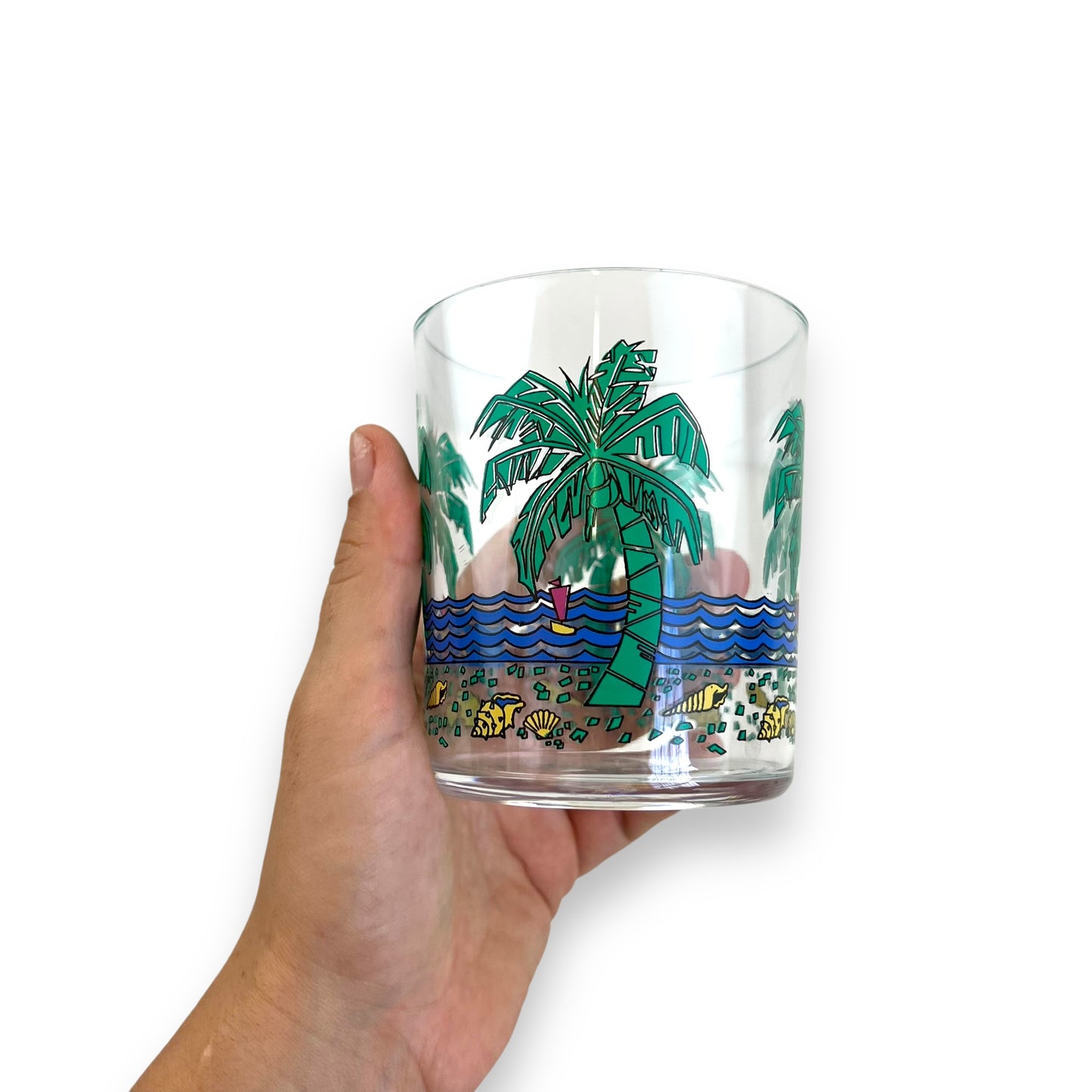 Palm Tree Plastic Tumbler Set of 3