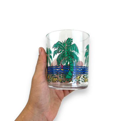 Palm Tree Plastic Tumbler Set of 3