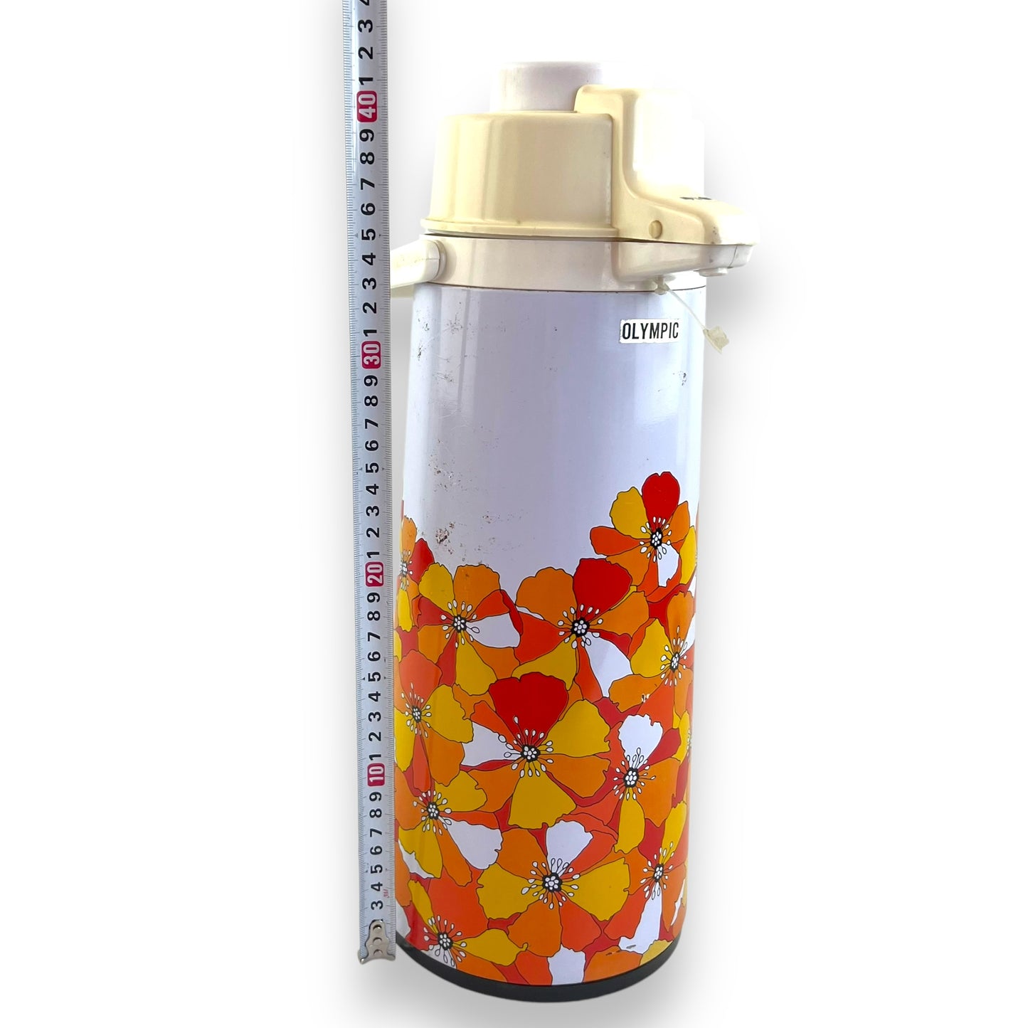 Orange and Yellow Flower Airpot Drink Dispenser