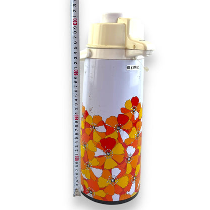 Orange and Yellow Flower Airpot Drink Dispenser