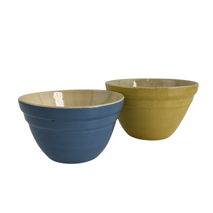 Hoffman Pottery Bowl Set (one blue & one yellow)