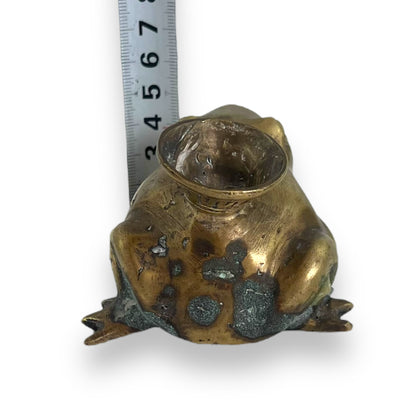 Brass Frog Candle Holder