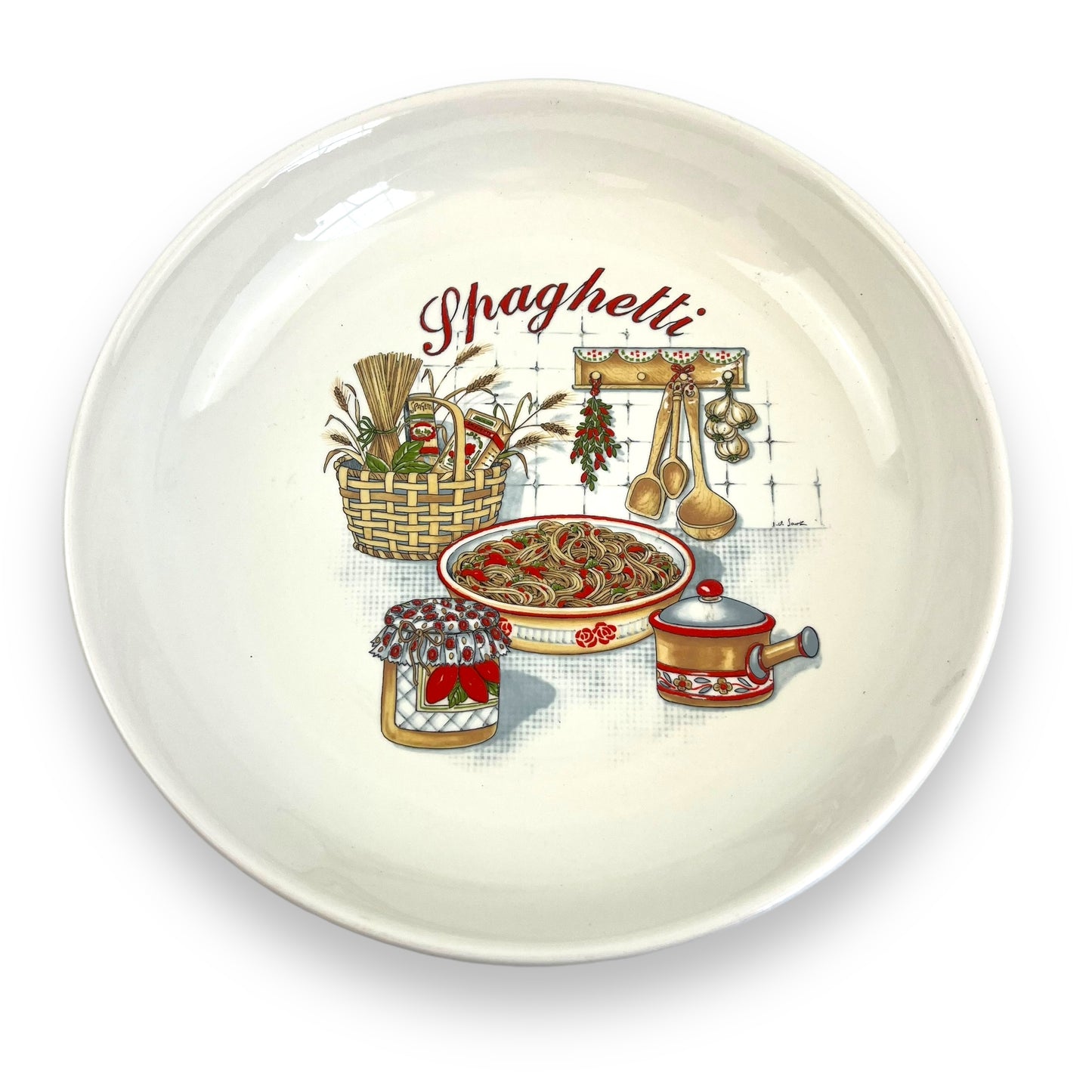 Large Ceramic Spaghetti Serving Bowl – Italian Kitchen