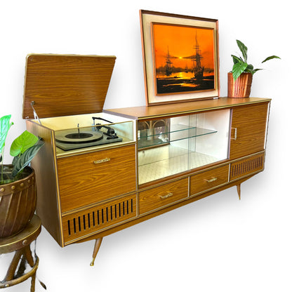 Huntly Furniture Sideboard with inbuilt record player & speakers