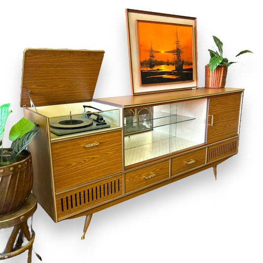 Huntly Furniture Sideboard with inbuilt record player & speakers