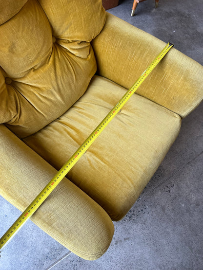 Fler Yellow Velvet Single Lounge Chair