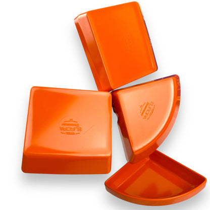 Europa Serving Platter with 6 Inserts – Retro Orange Snack Tray in Box