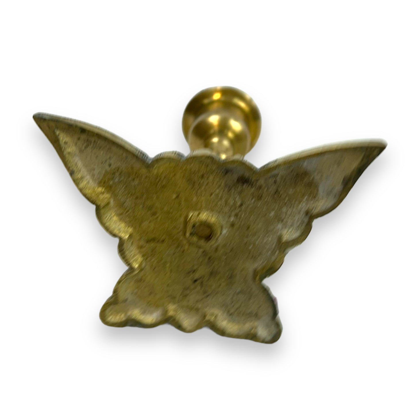 Brass Moth Candlestick Holder