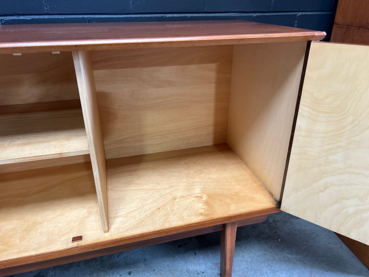 Mid-Century Teak Sideboard with Drawers & Cupboard Storage