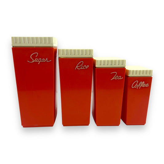 Capri by B.X Plastics Australia Orange & Cream Canister Set