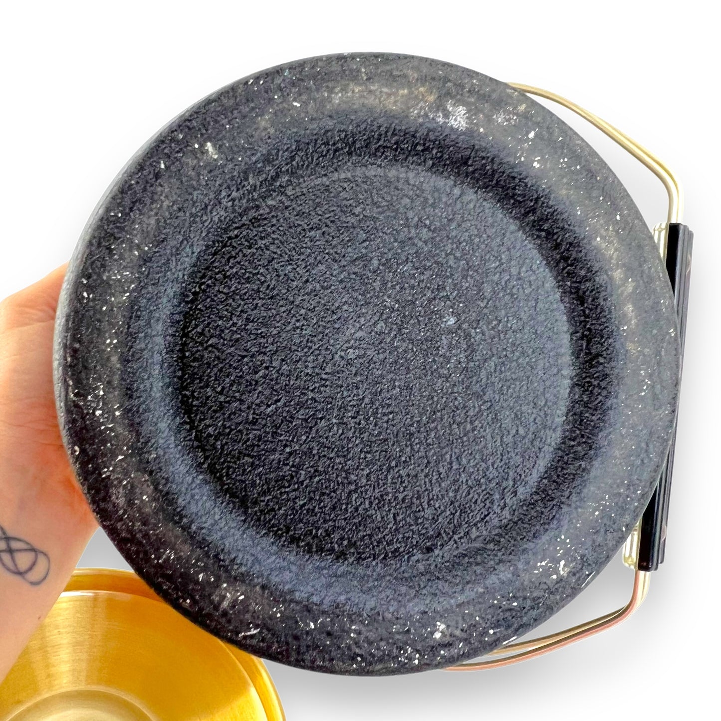 Black and Gold Atomic Ice Bucket with Ball Handle