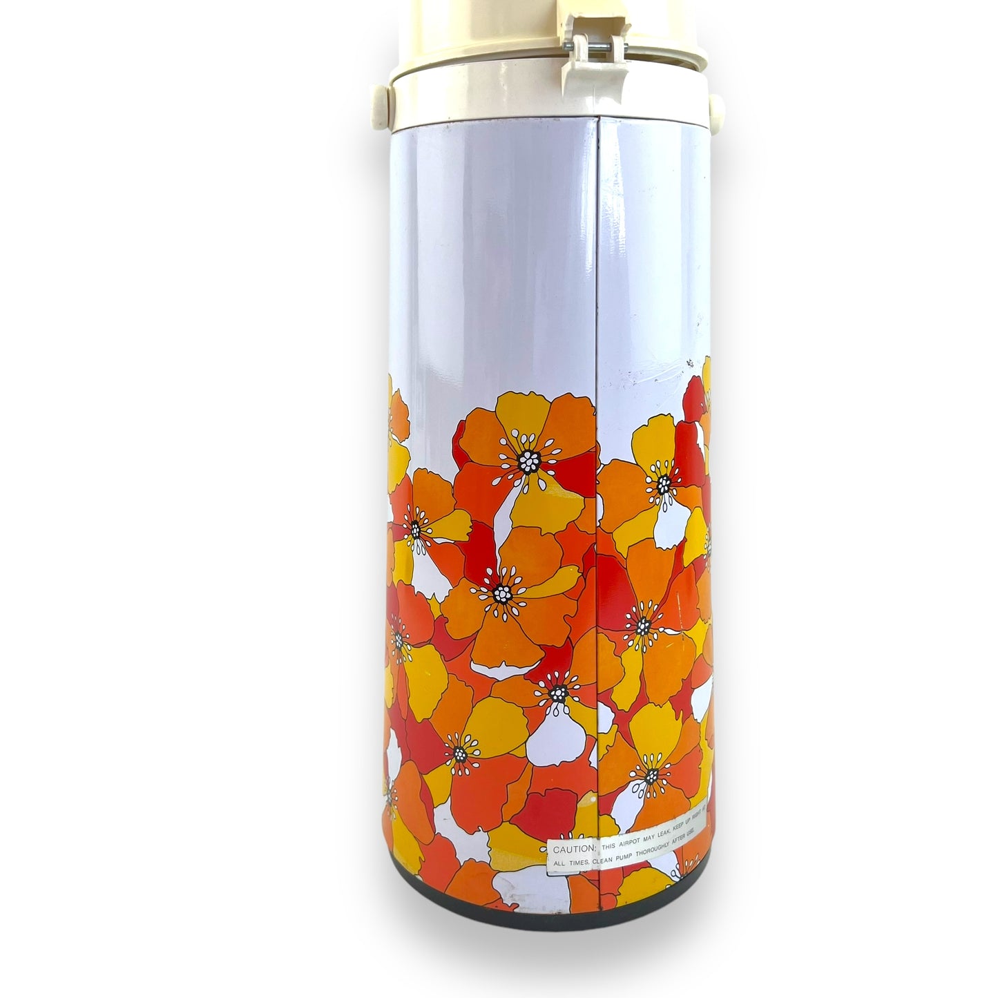 Orange and Yellow Flower Airpot Drink Dispenser