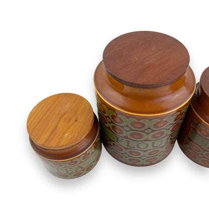 Hornsea Canister Set- Flour, Tea, Sugar & Coffee