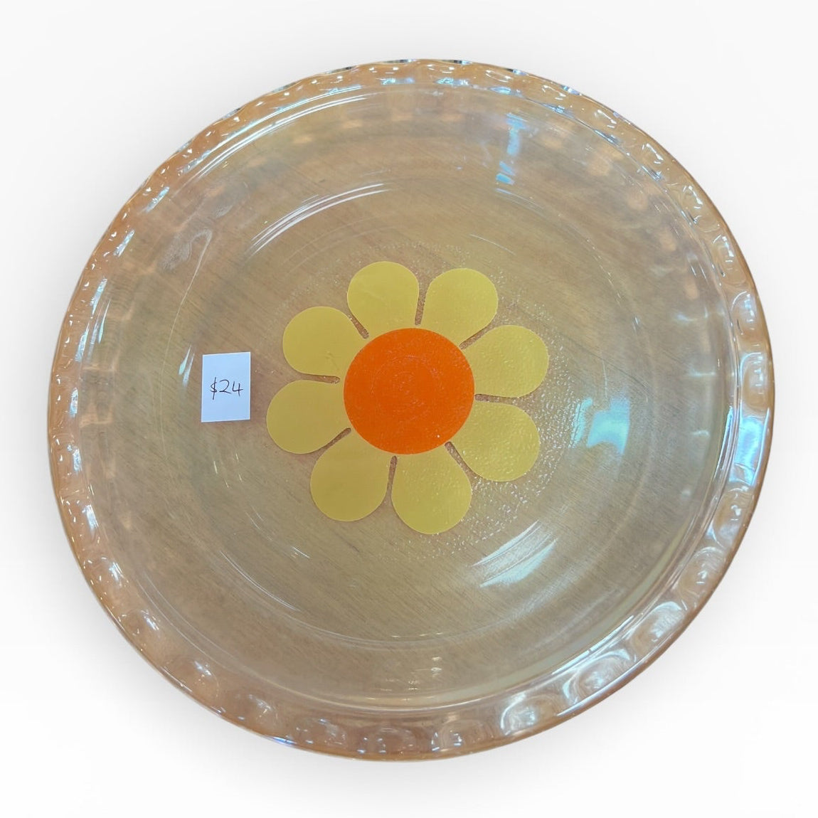 Agee Pyrex Daisy Flower Pie Dish
