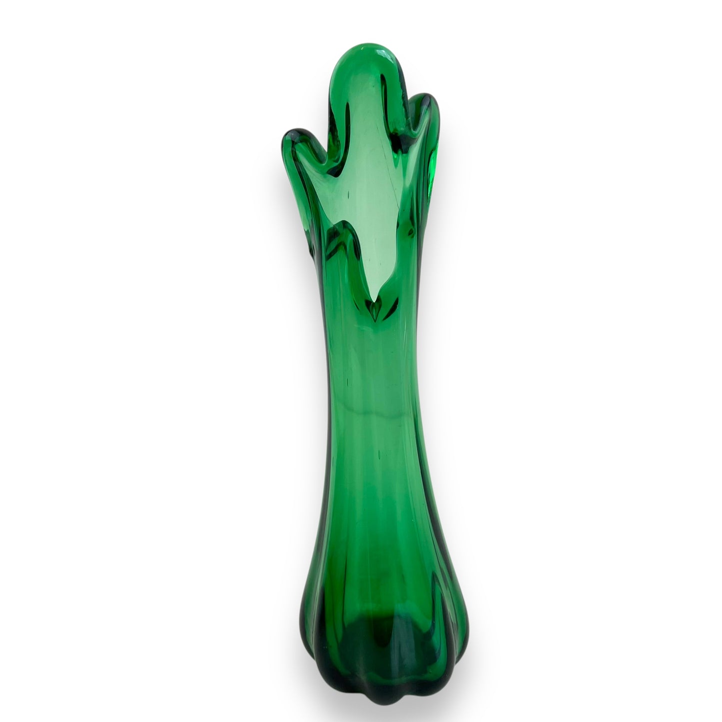 Green Finger Glass Vase