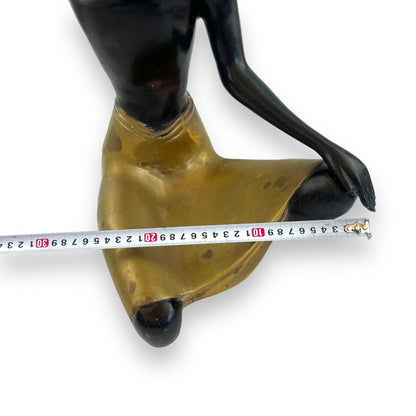 Karl Hagenauer Sitting African Woman Brass Sculpture
