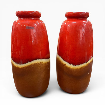 Pair of Large Scheurich West German Pottery Floor Vases – Model 284-47