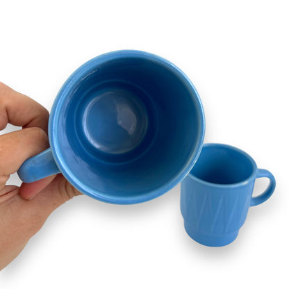 Blue stacking mug set of 2