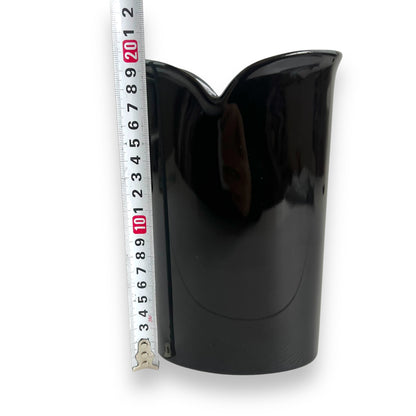 Black ceramic Vase - Made in Japan