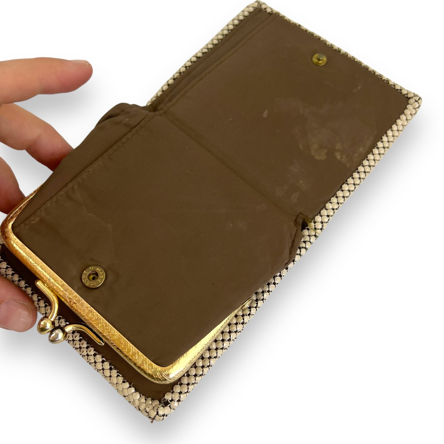 Glomesh Cream Mesh Wallet