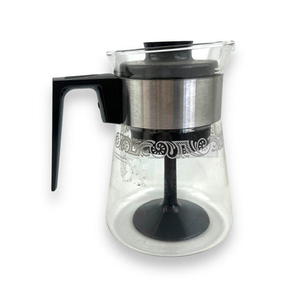 Pyrex Glass Coffee Pot Black Handle