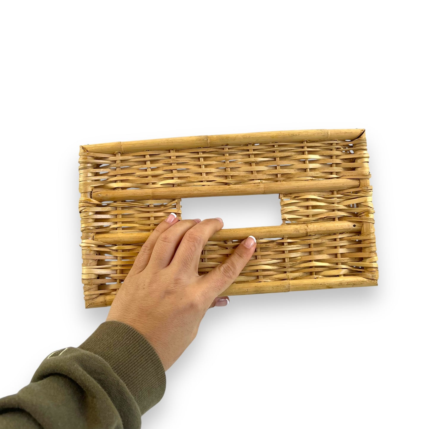 Cane Tissue Box Cover