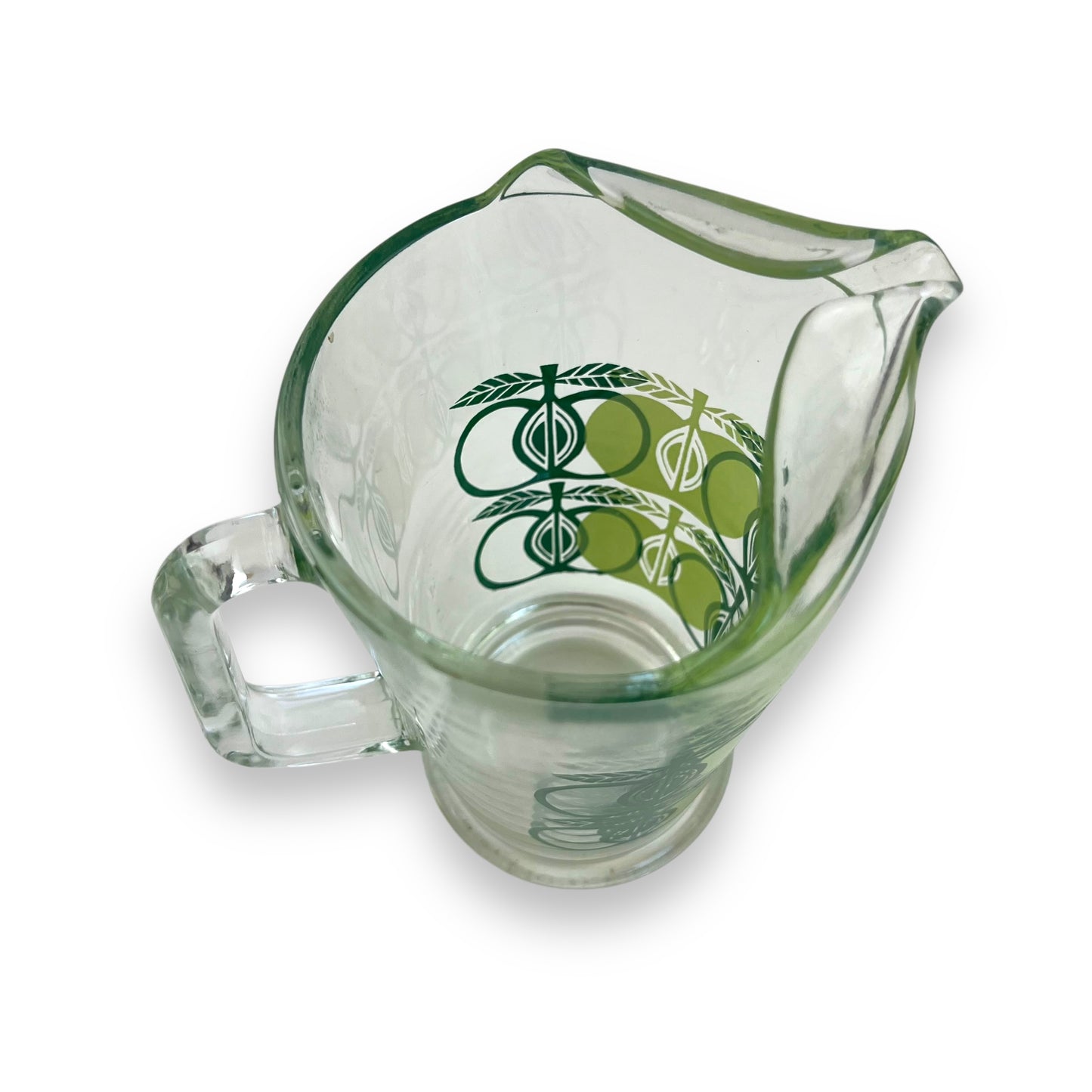 Green Apple Pattern Glass Jug