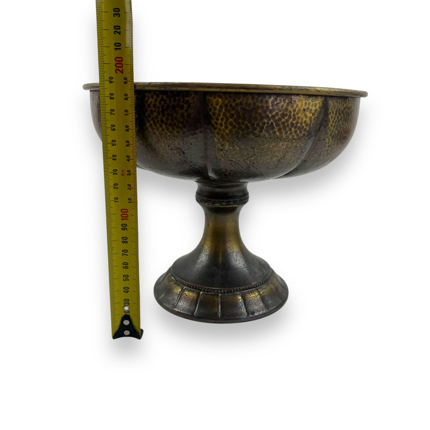 Hammered Brass Pedestal Bowl – Ackmans Ltd, Fitzroy Melbourne