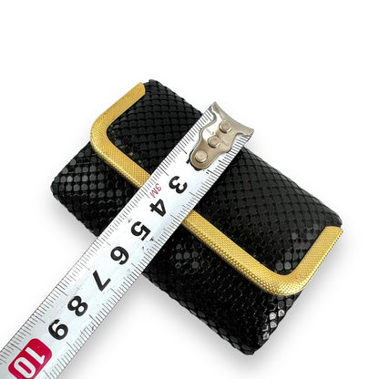 Black and Gold Mesh Key Purse