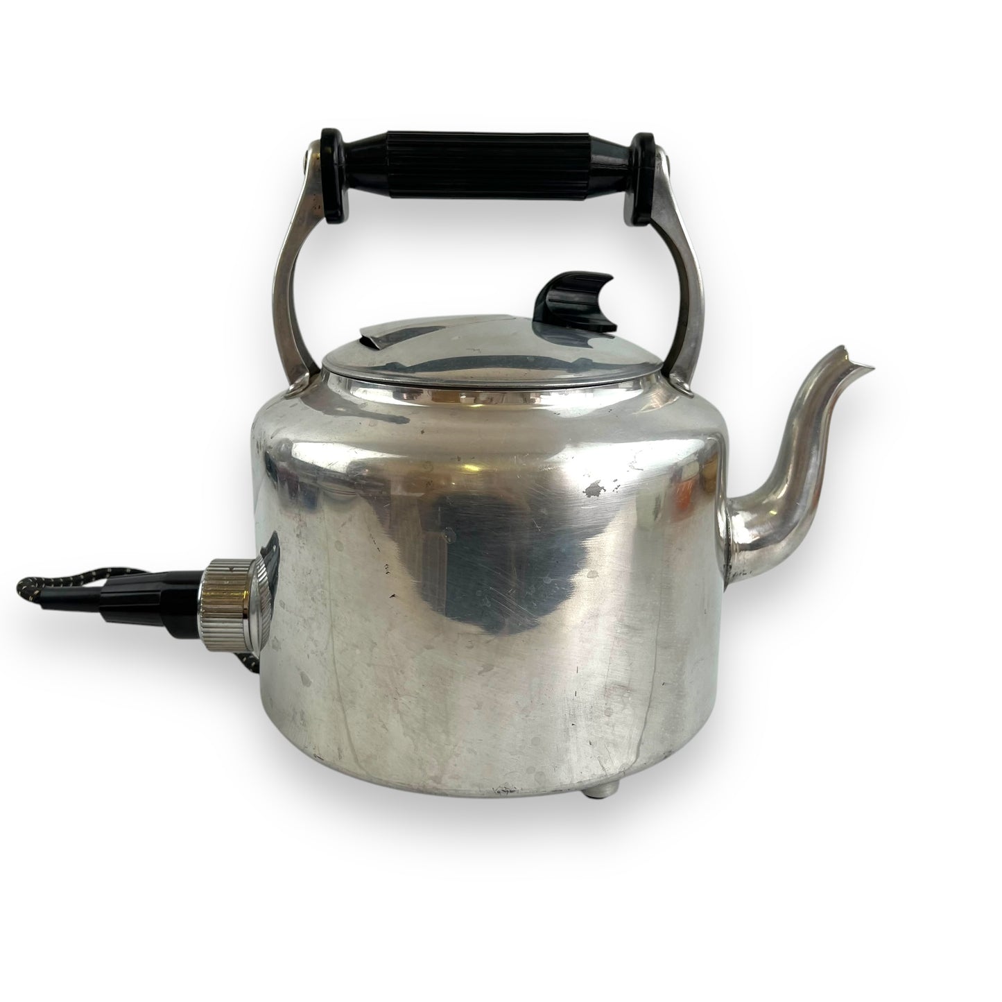 Electric Kettle - Polished Aluminum Metal Jug