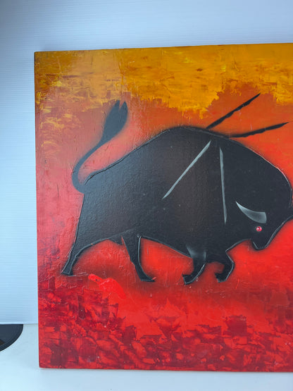 Neil Savage Australian Bullfighter Mural Painting – 1967